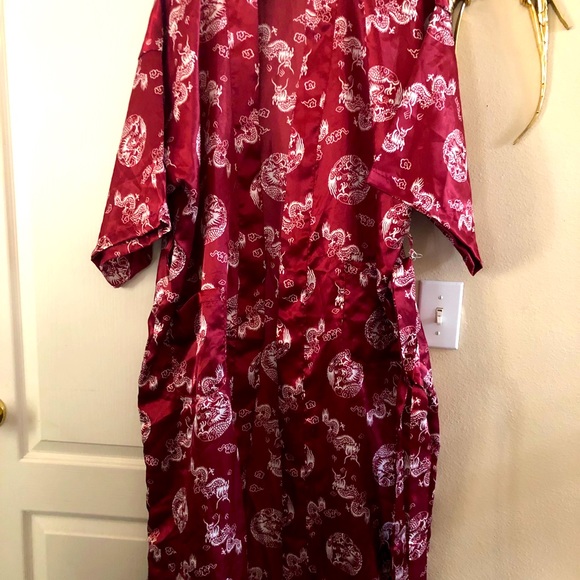 Luxurious Long Silk Robe - Picture 2 of 3